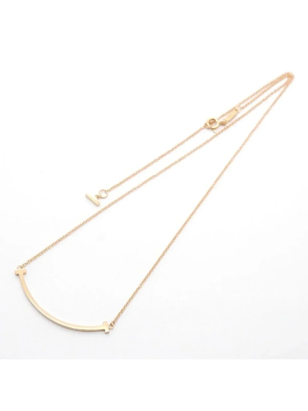 Tiffany & Co Necklace T Smile Small 18k Pink Gold
